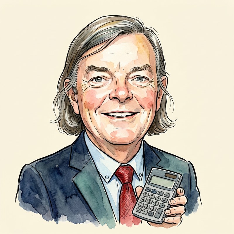 Watercolour cartoon portrait of Deputy Charles Parkinson