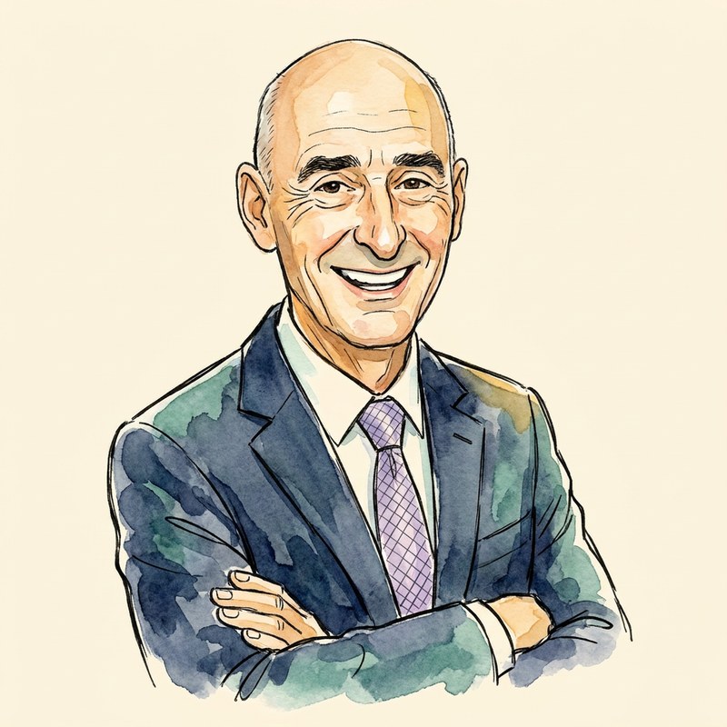 Watercolour cartoon portrait of Deputy Steve Williams